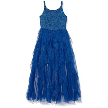 Imagem de Speechless Vestido de festa maxi com corpete com glitter e saia de fada para meninas, Royal, 7