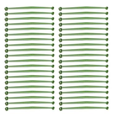Imagem de TopHomer 40 peças de hastes de plantas de jardim com 2 e 6 modelos de clipes clipes de suporte de plástico durável para treliças, suporte de vegetais e flores (2 clipes para estaca de 16 mm)