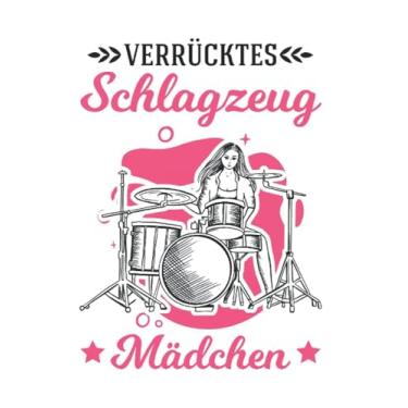 Imagem de Schlagzeuger Notizbuch: Verrücktes Schlagzeug Mädchen Drummer Schlagzeuger / 6x9 Zoll / 120 linierte Seiten