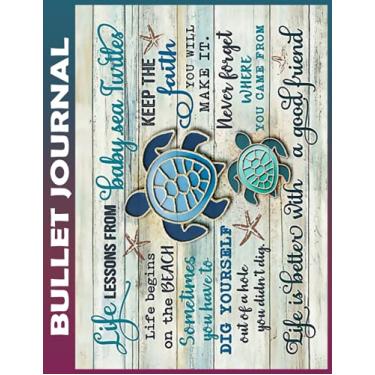 Imagem de Bullet Journal: Life Lessons From Baby Sea Turtle Invest few minutes daily to Physical, Mental and Emotional Health Planner, To do List Dot Grid ... & Business Appointments Notebook I Gift Id
