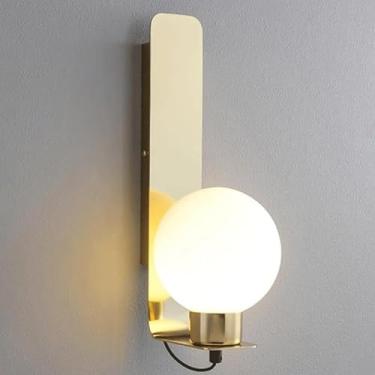 Imagem de Nordic Light Luxo Redondo Vidro Parede Luminárias G9 Base Três Cores Regulável Parede Arandelas Personalidade Fundo Parede Sala de Jantar Luz de Parede para Penteadeira Hote Corredor (Forma