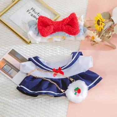 Imagem de Roupa para Paper Duck Lalafanfan | Kit Roupa e Acessório Lalafanfan Pato de Pelúcia Amarelo | Roupa Pato de Pelúcia (Conjunto 7)