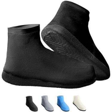 Imagem de Galashield Capas para sapatos de chuva | Capas de sapato impermeáveis para homens e mulheres | Galochas reutilizáveis, Preto, Large