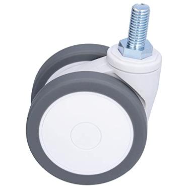 Imagem de Rodízio, roda universal Easy Move 3 pol. Flexível silencioso com haste de rosca M12 para cadeiras de escritório para bancadas