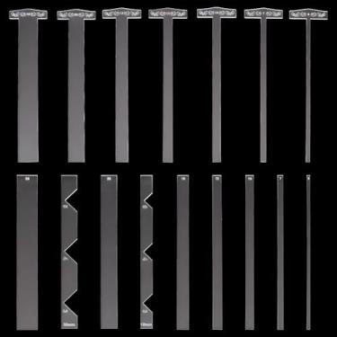 Imagem de NBEADS Guia de capa de livro com 16 peças, régua de encadernação acrílica, fácil de encadernar, ferramenta de scrapbook, kit de criação de capa de livro para agenda, agenda, livro