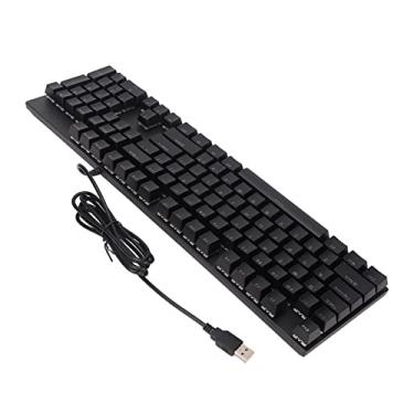 Imagem de Teclado Hanical RGB de 104 Teclas Com Interruptores E-Teclado à Prova de Desgaste, Arranhões, USB Gaming Em E E AY (Preto)