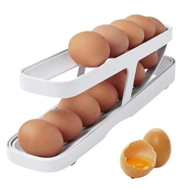 Imagem de Organizador Suporte de Ovos Empilhável de Plástico Durável Para 15 Ovos Com Design Moderno Que Economiza Espaço