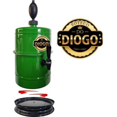 Imagem de Chopeira Portatil A Gelo Boteco Personalizada + Base Verde - Beer Chop