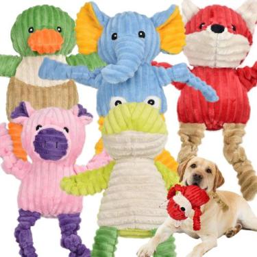 Imagem de Brinquedo de Pelúcia para Cães LECHONG - Pacote com 5 Brinquedos de Pe