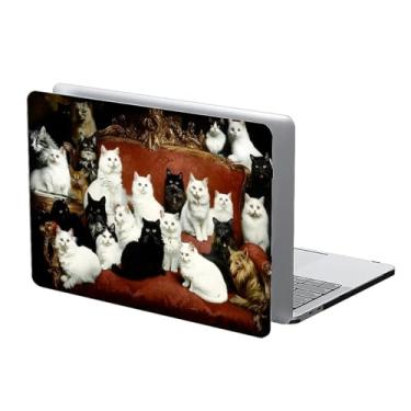 Imagem de COTAIL Capa rígida de plástico compatível com MacBook Air de 13 polegadas 2022 2021 2020 para MacBook Air de 13 polegadas, 13.3 Pro (A1706/A1708/A1989/A2159/A2289/A2338), gatos