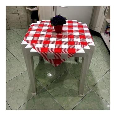 Imagem de Toalha De Mesa Tnt XADREZ XADREZAO VERMELHO E BRANCO 70x70 15 Uni