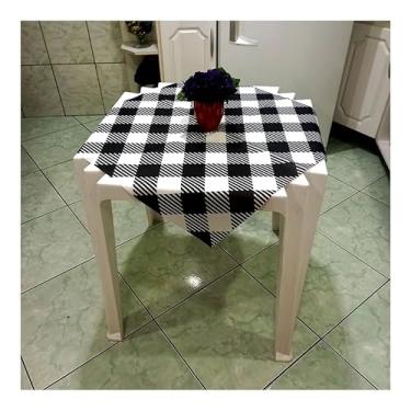 Imagem de Toalha De Mesa Tnt XADREZ XADREZAO PRETO E BRANCO 70x70 20 Uni