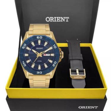 Imagem de Relógio Masculino Orient + Pulseira Borracha Mgss1278 D1kx