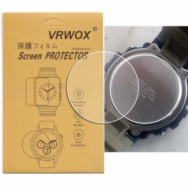 Imagem de VRWOX 3 peças 【Protetor de capa traseira】 Para AE-1500WH-1AVDF Watch TPU protetor de capa traseira, protetor de tela de cobertura total relógio HD transparente antibolhas AE-1500WH AE-1500