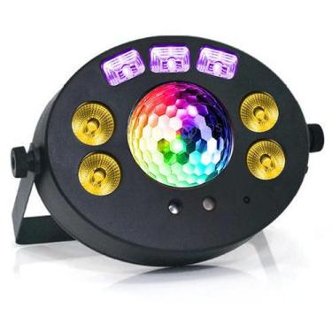 Imagem de 5 In1 Multiefeitos Rgbwuv Strobo Laser Dmx Controle Remoto - ShowTech