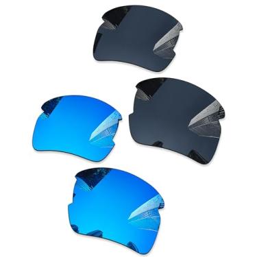 Imagem de Combine8 2 pares de lentes de reposição ploarizadas para óculos de sol Oakley Flak 2.0 XL OO9188 - preto + azul gelo