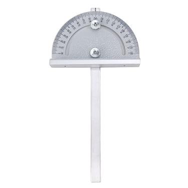 Imagem de Grcfumo Transferidor para carpintaria de 180 graus, localizador de ângulo do transferidor ajustável, transferidor de gravura para carpintaria em liga de alumínio para medições