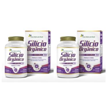 Imagem de Kit 2x Suplemento Alimentar Silício Orgânico 300mg 60 cápsulas Flora N