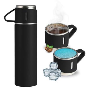 Imagem de Garrafa Reforçada Térmica 500ml Caneca Café Aço Inox Duplo - Rpires, P