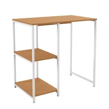 Imagem de Aparador Adega Bar para Cervejeira Kappesberg Crome Industrial 90cm Canela/Branco Brilho