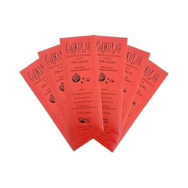 Imagem de Kit 6X: Chocolate 70% Cacau com Castanhas Orgânico CHoKolaH 80g
