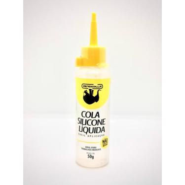 Imagem de Cola de Silicone Transparente Ideal P/ Tecido Papelão Madeira 50g Rend