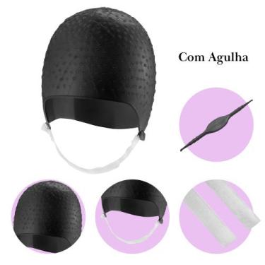 Imagem de Touca de Silicone Para Luzes Mechas Salão de Beleza Cabelereiro Com Ag
