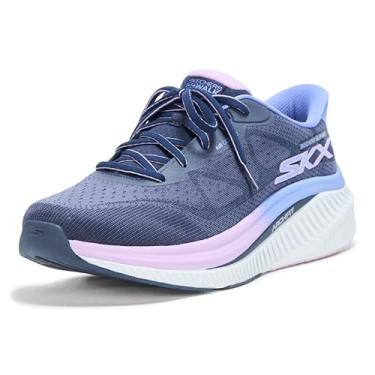 Imagem de Skechers Tênis feminino Max Cushion Arch Fit Areena Hands Free Slip-ins, Azul-marinho/lavanda, 39