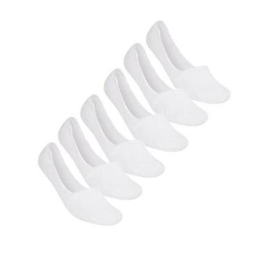 Imagem de Kit de 6 Pares de Meias Selene 7760-001 Sapatilha Invisível, Branco, 5