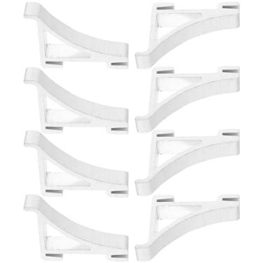 Imagem de Luxshiny Ganchos De Suporte Geladeira 8 Peças Clipes Prateleira De Freezer Fácil Instalação Suporte Prateleira De Refrigerador Casa (alumínio)