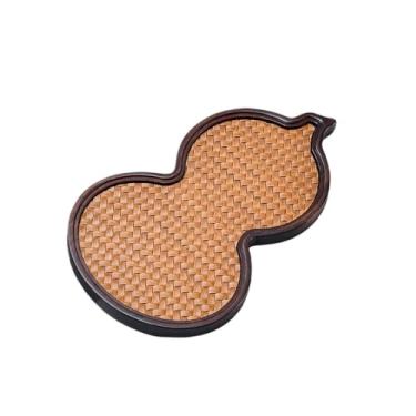 Imagem de Bandeja de serviço Bandeja de chá para sala de estar, pequena mesa de cerveja seca, esteira de bambu, chá da tarde, frutas secas, bandeja de pastelaria Bandeja decorativa
