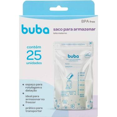 Imagem de Saco para Armazenar Leite Materno Branco 200ml Buba