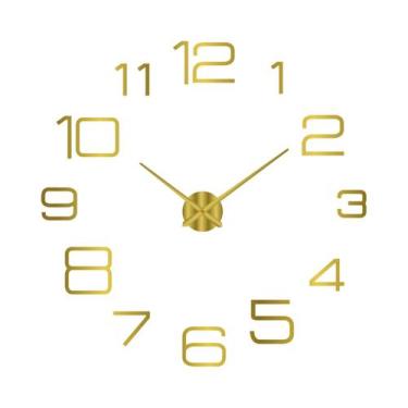 Imagem de Relógio de Parede Moderno 3D DIY - Quartzo, Acrílico e Espelho - Decor