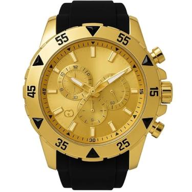 Imagem de Relógio Masculino Original Resistente a água Banhado a ouro 18k (Preto Dourado)