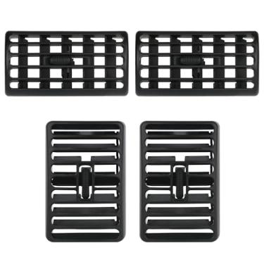 Imagem de Osompar Grelha de ventilação de ar para console central de 4 peças para Jeep Wrangler TJ 1997-2006 Jeep Cherokee XJ 1997-2001 Dash Center Dash Vents Louver Saída de ar Condicionado Ventilações