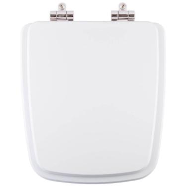 Imagem de Assento Sanitário Poliéster Com Amortecedor Clean Branco Para Vaso Deca
