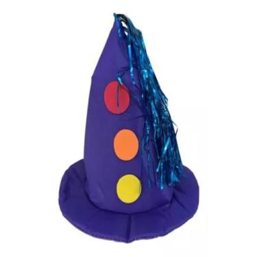 Imagem de Chapéu De Dublado Colorido Para Fantasia De Palhaço Infantil - DreamIn