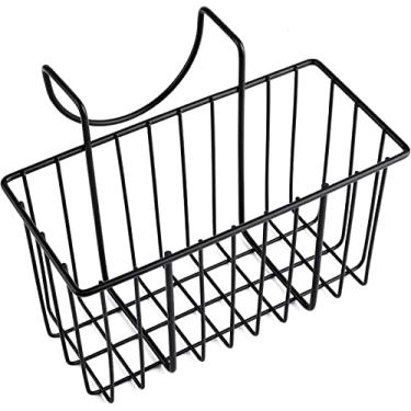 Imagem de LIFOND Suporte de esponja de cozinha para pia de cozinha, suporte de esponja de prato de aço inoxidável, organizador de pia de cozinha, suporte de armazenamento de esponja de sabão com gancho de pano