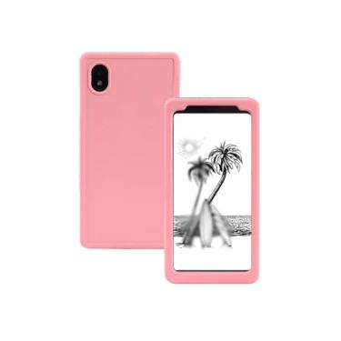 Imagem de Capa para Bigme E-Ink Screen Mobile Hibreak 5,8 polegadas, design WUNIAK resistente a quedas, capa de borracha leve protetora de silicone macio, rosa