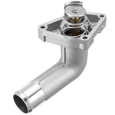 Imagem de BDFHYK 902-5902 Conjunto de caixa de termostato de refrigeração de alumínio compatível com INFINITI JX35 QX60, compatível com Nissan Altima Maxima Murano Pathfinder Quest