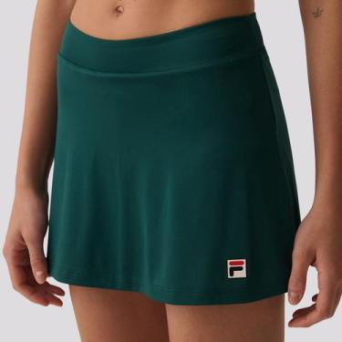 Imagem de Skort Fila Tennis Basic Feminino Verde e Branco, GG