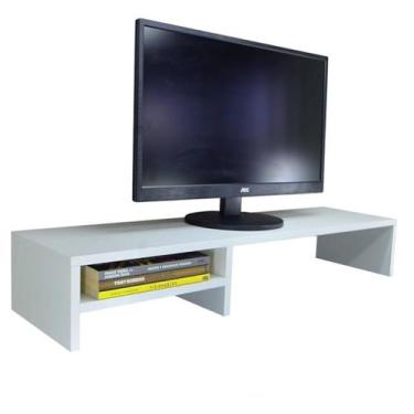 Imagem de Suporte Monitor 90cm Mdf Escritório Mesa Home Office Quarto Base Gamer