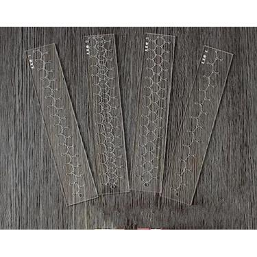 Imagem de YJIUYUANQ Modelo de bordado de acrílico, modelos de acolchoamento, régua de estofamento de acrílico, ferramentas de patchwork - 4 estilos