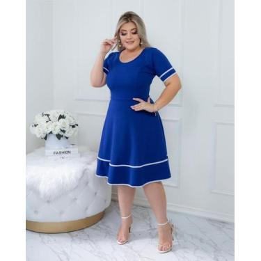 Imagem de Vestido Evangélico Feminino Midi Godê Festa Igreja Barato Oferta Ataca