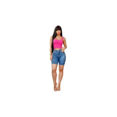 Imagem de Bermuda Jeans Feminina Adulto - Wju Jeans, Azul, 42
