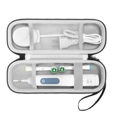 Imagem de SnawikiBag Estojo De Viagem Para Escova Dentes Compatível Com Oral-B Pro 1000, 3000, 5000, 7000, 7500, 9600, Philips, Sonicare, Protectiveclean 4100, 5100 E 6500 (Apenas - Preto/Cinza)