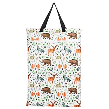 Imagem de ReUseLife Grande Saco De Fraldas Pano Molhado/Seco Para Pendurar, Reutilizáveis Ou Roupa Suja