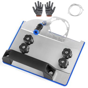 Imagem de Gavzrt Suporte de Esmerilhadeira Angular, Suporte para Esmerilhadeira para Corte de Chanfro de 45°, Ferramenta de Chanfro para Corte de Chanfro de Ladrilhos