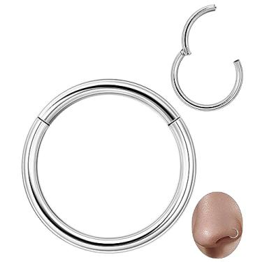 Imagem de Vegolita 14G 16G 18G 20G 316L Aço Inoxidável Articulado Nariz Argola para Mulheres Homens Septo Clicker Articulada Segmento Anel Cartilagem Helix Tragus Brinco Lábio Rook Conch Hoop 6-14MM, Metal, Sem