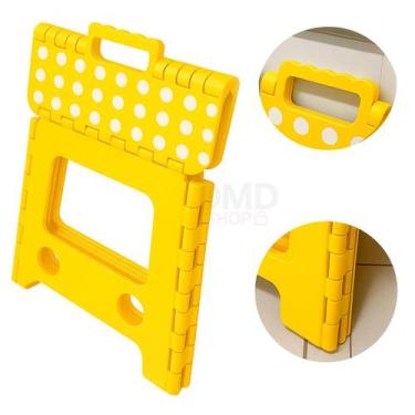 Imagem de Banco Dobrável Portátil em Plástico 43cm Ideal para Camping, Cozinha e